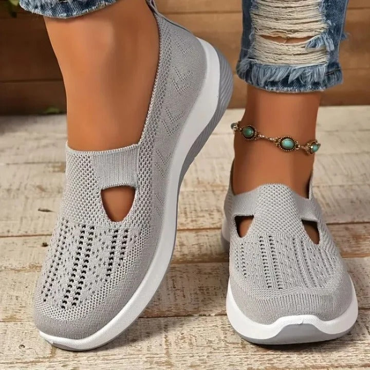 Women's Breathable Mesh Walking Sneakers with Cushioned Sole