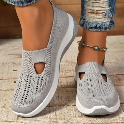 Women's Breathable Mesh Walking Sneakers with Cushioned Sole