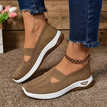 Women's Breathable Mesh Walking Sneakers with Cushioned Sole