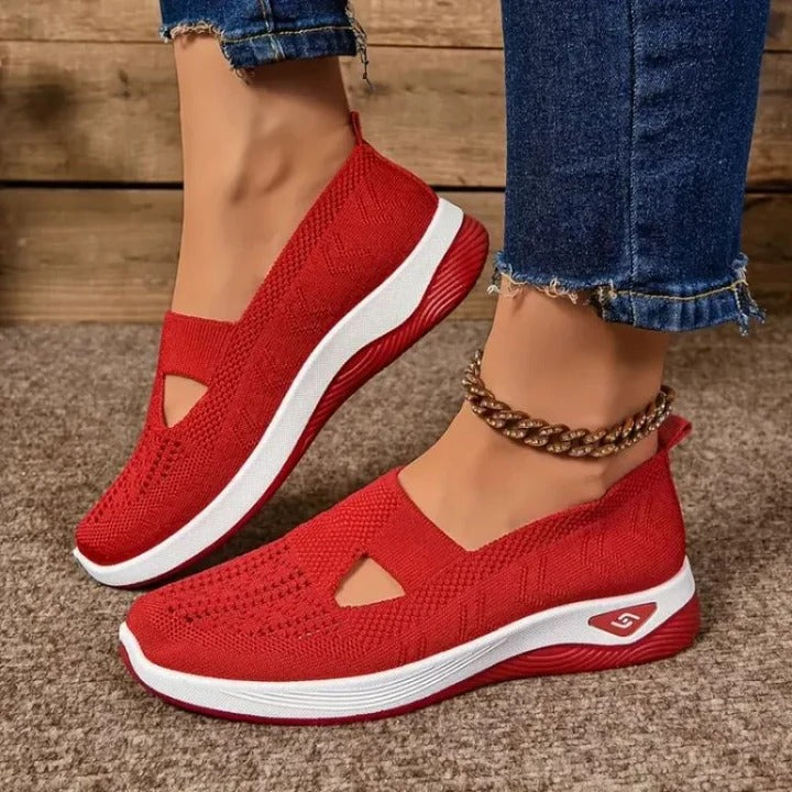 Women's Breathable Mesh Walking Sneakers with Cushioned Sole