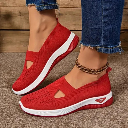 Women's Breathable Mesh Walking Sneakers with Cushioned Sole