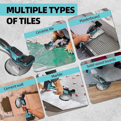 Handheld Tile Laying Vibrator with Suction Base for Floor and Wall Installation