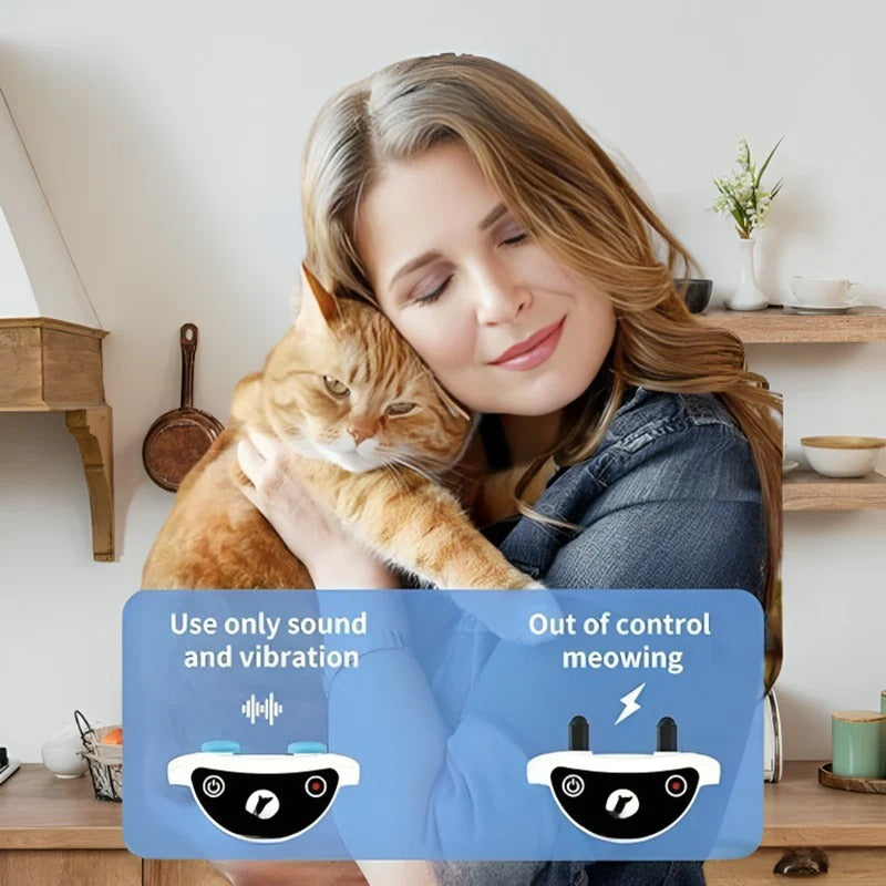 Rechargeable Cat Training Collar with Sound and Vibration