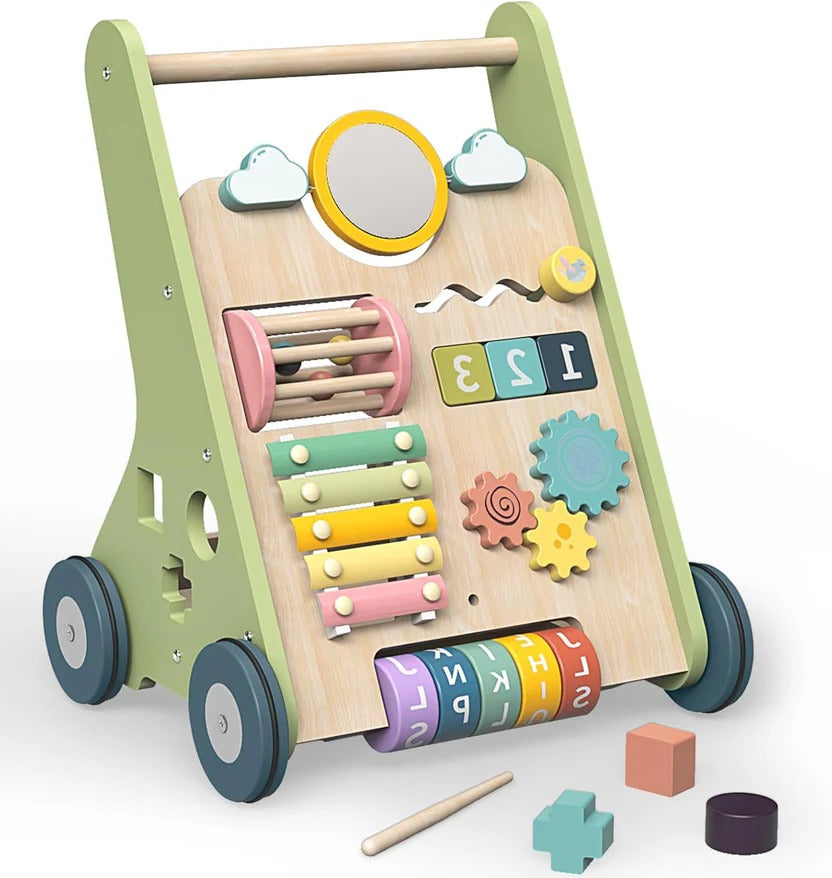 Wooden Activity Walker and Toddler Skill Center