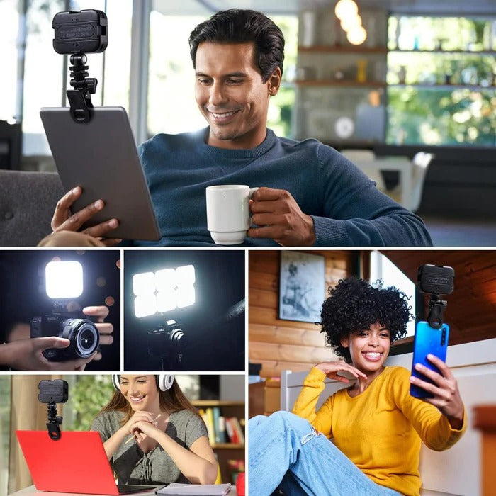 Mobile Phone Clip-On LED Light - LED High Power Rechargeable Clip Fill Video Selfie Light for Phone