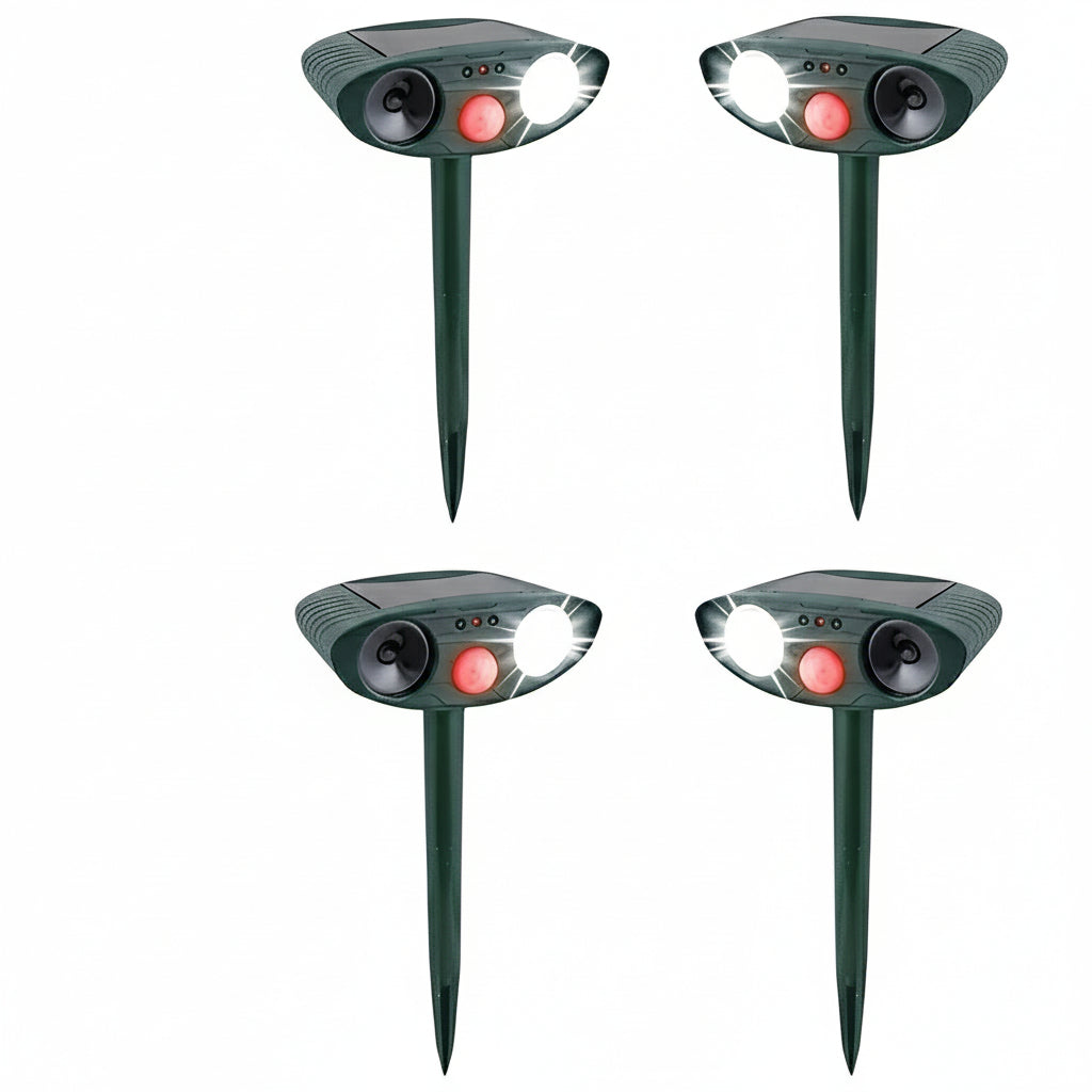 Solar-Powered Ultrasonic Pest Device, Set of 4
