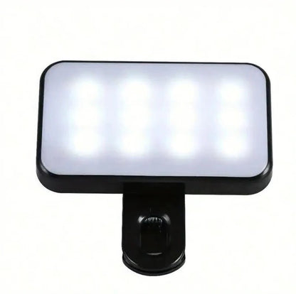 Mobile Phone Clip-On LED Light - LED High Power Rechargeable Clip Fill Video Selfie Light for Phone