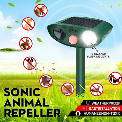 Solar-Powered Ultrasonic Pest Device, Set of 4
