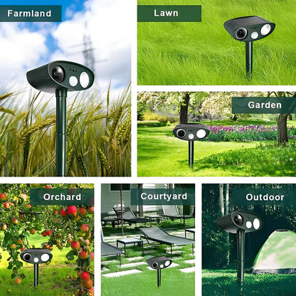 Solar-Powered Ultrasonic Pest Device, Set of 4