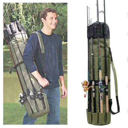 Shoulder Strap Portable Fishing Rod and Tackle Bag Organizer
