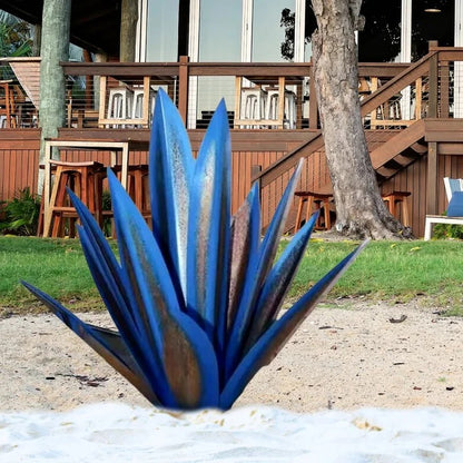 Metal Agave Americana Style Garden Decor for Indoor or Outdoor Display