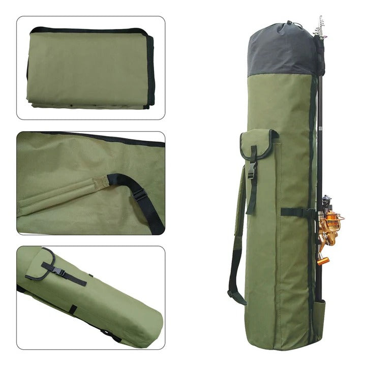 Shoulder Strap Portable Fishing Rod and Tackle Bag Organizer