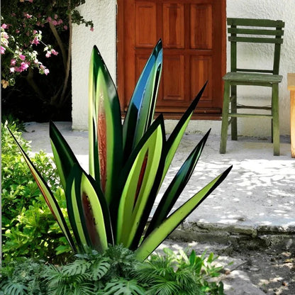 Metal Agave Americana Style Garden Decor for Indoor or Outdoor Display