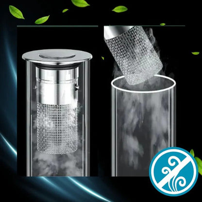 Pop Up Sink Stopper with Silicone Seal and Built In Strainer