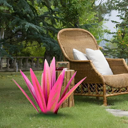 Metal Agave Americana Style Garden Decor for Indoor or Outdoor Display