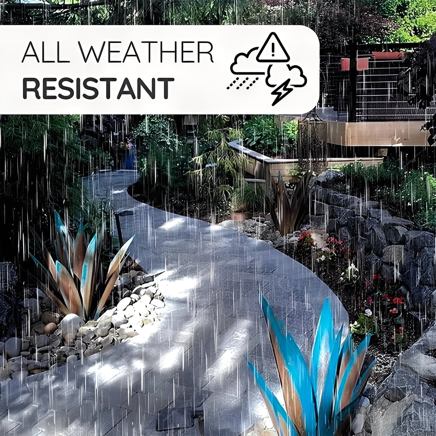 Metal Agave Americana Style Garden Decor for Indoor or Outdoor Display