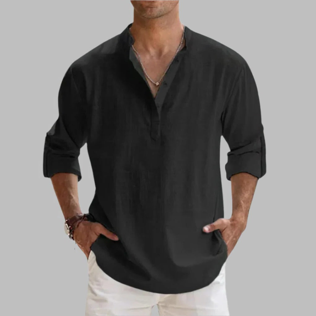 Lightweight Men's Linen Casual Shirt for Summer Wear