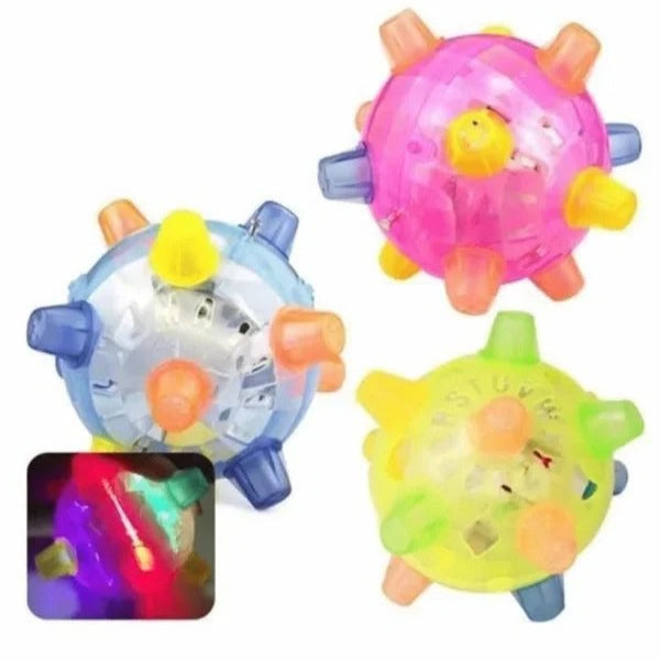 LED Jumping Ball for Dogs, Interactive Bouncing Light-Up Toy