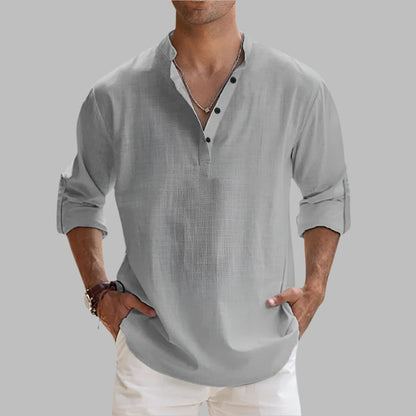 Lightweight Men's Linen Casual Shirt for Summer Wear