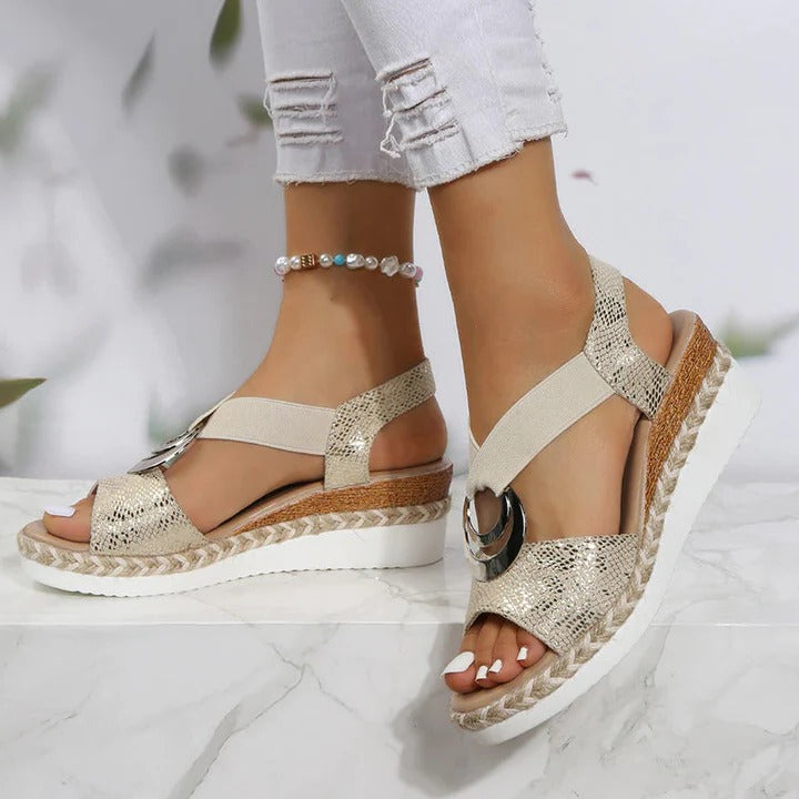 Women's Orthopedic Wedge Sandals with Arch Support and Breathable Design
