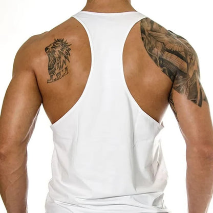 Men's Athletic Cotton Stringer Vest with Slim Muscle Cut
