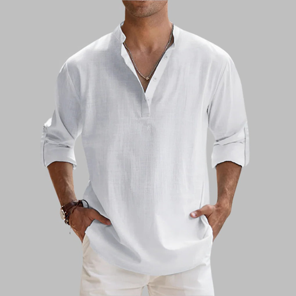 Lightweight Men's Linen Casual Shirt for Summer Wear
