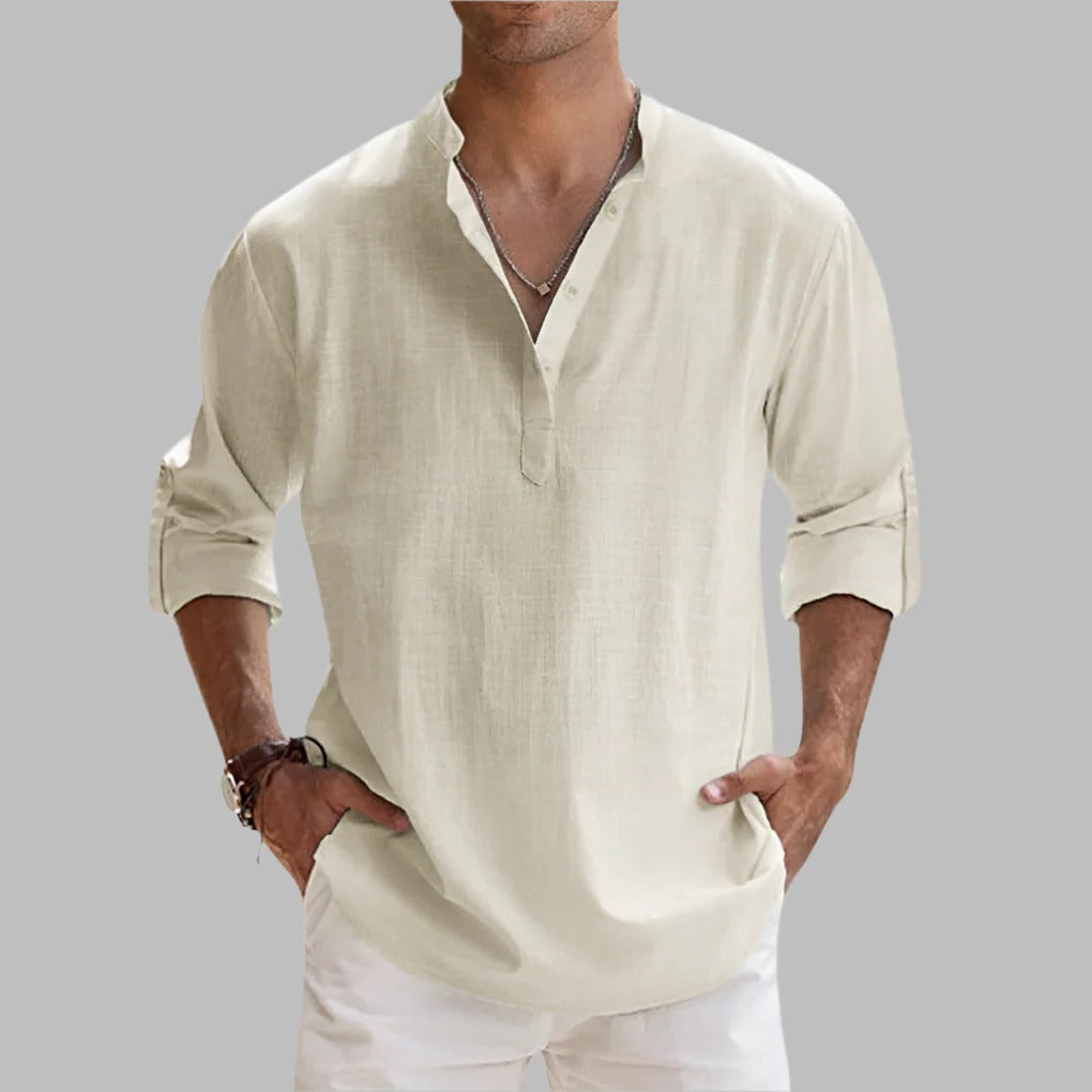 Lightweight Men's Linen Casual Shirt for Summer Wear