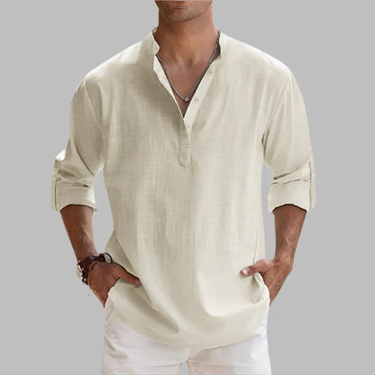 Lightweight Men's Linen Casual Shirt for Summer Wear
