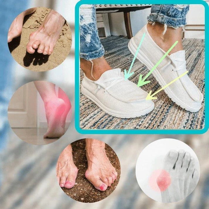 Women's Stretch Canvas Loafers with Wide Fit and Cushioned Insole