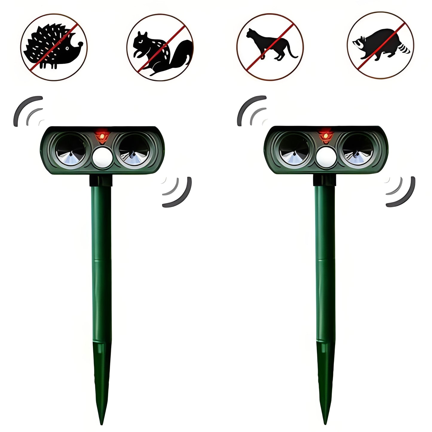 Solar Powered Ultrasonic Pest Deterrent with Motion Sensor