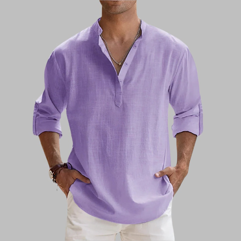 Lightweight Men's Linen Casual Shirt for Summer Wear