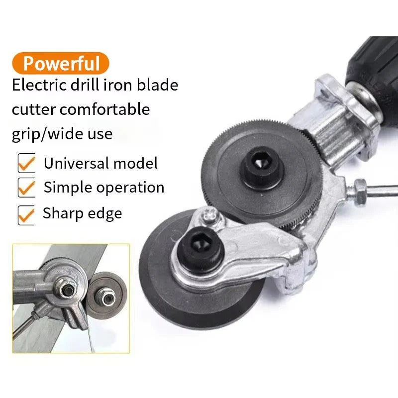 Metal Plate Cutter Drill Attachment For Clean Nibbling