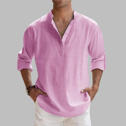 Lightweight Men's Linen Casual Shirt for Summer Wear
