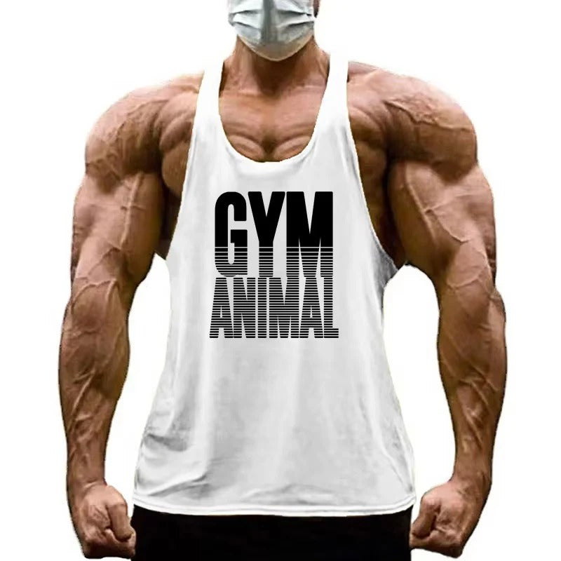 Men's Athletic Cotton Stringer Vest with Slim Muscle Cut