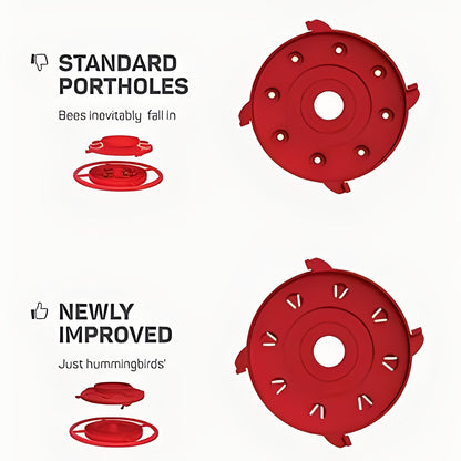 Hanging Red Water Feeder with Perches and Ant Moat