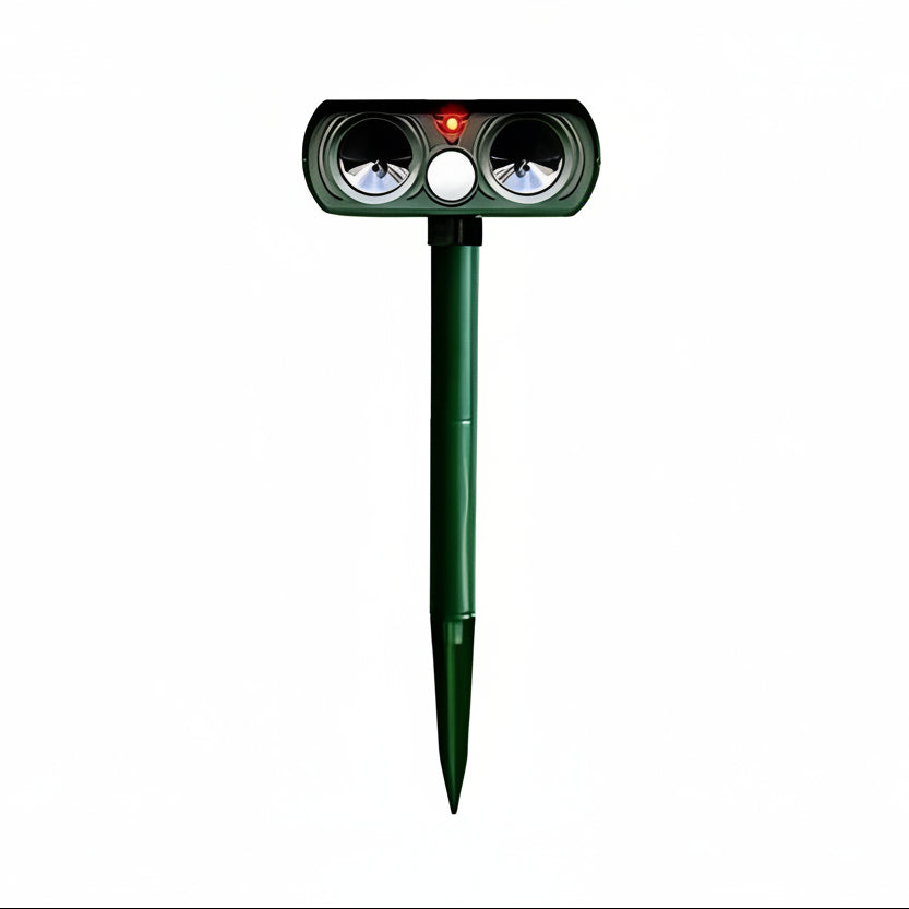 Solar Powered Ultrasonic Pest Deterrent with Motion Sensor