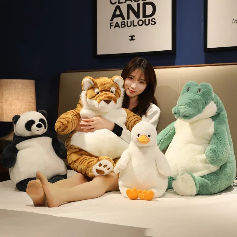 Loving Cuddle Panda and Crocodile Plush for a Warm Gift