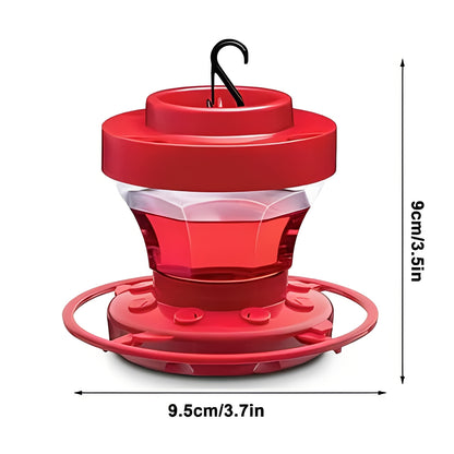 Hanging Red Water Feeder with Perches and Ant Moat