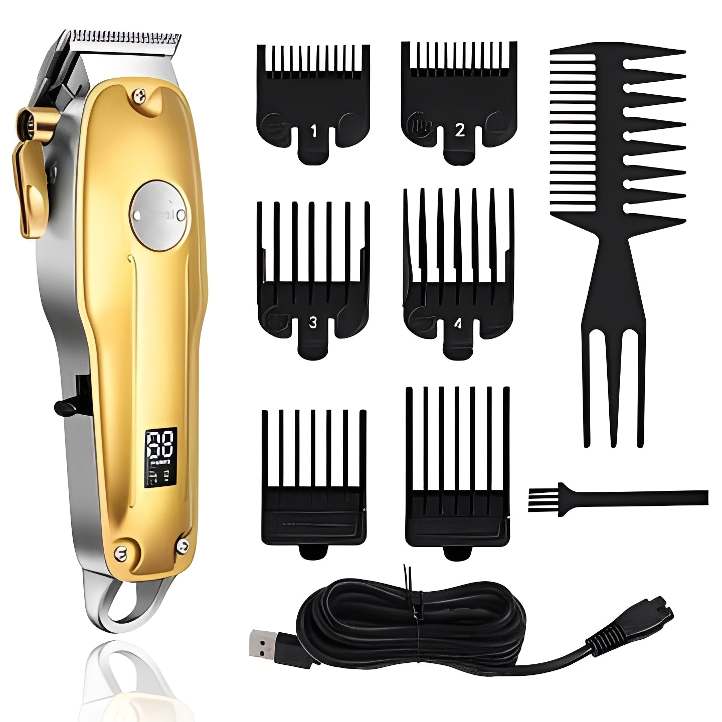 Cordless Hair Cutting Set with Adjustable Clipper and Outliner
