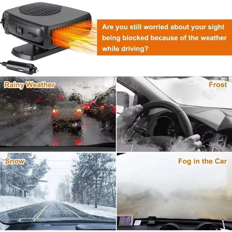 Portable Car Heater, 2 in 1 Cooling Heating Fan