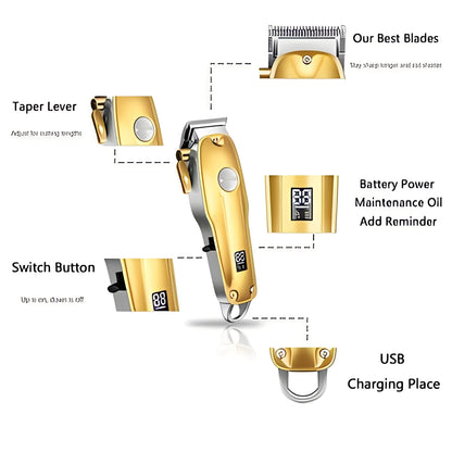Cordless Hair Cutting Set with Adjustable Clipper and Outliner