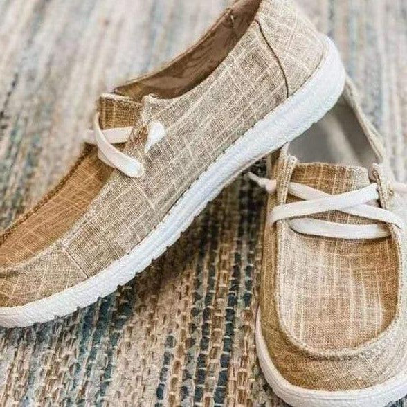 Women's Stretch Canvas Loafers with Wide Fit and Cushioned Insole