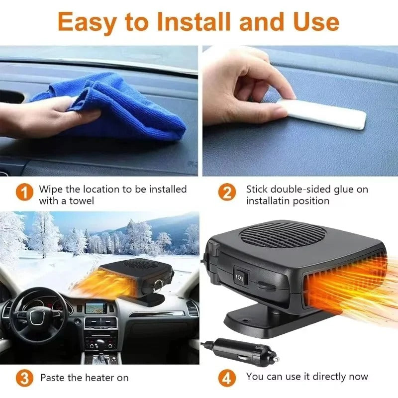 Portable Car Heater, 2 in 1 Cooling Heating Fan