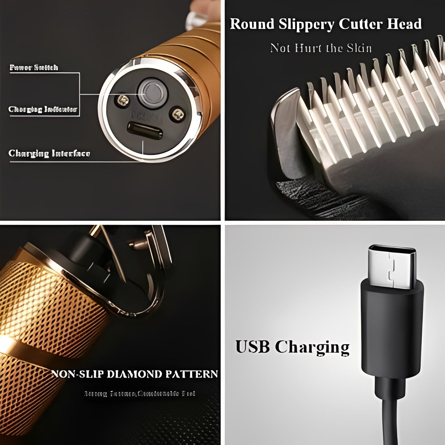 Cordless Hair Cutting Set with Adjustable Clipper and Outliner