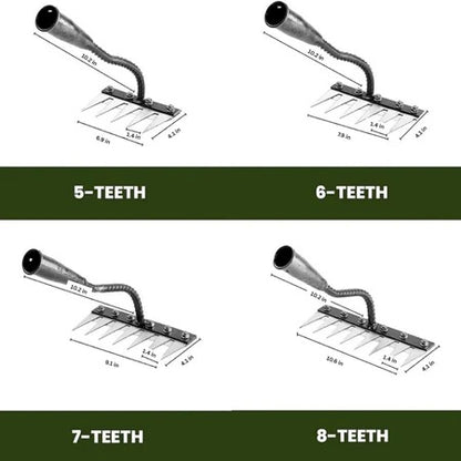 Durable Iron Weeding Rake for Lawn and Garden Maintenance