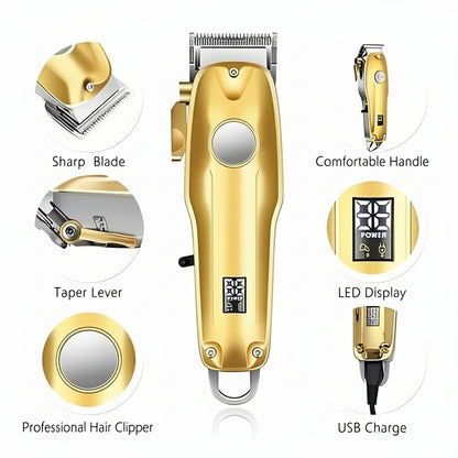 Cordless Hair Cutting Set with Adjustable Clipper and Outliner