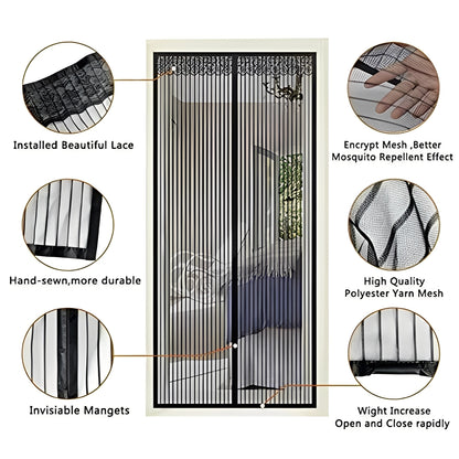 Mesh Door Screen with Magnetic Closure