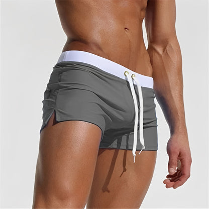 Men's Quick-Dry Swim Trunks with Elastic Waistband