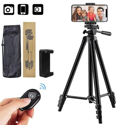 Portable Camera Tripod Stand Bluetooth Remote for Smartphones and DSLRs