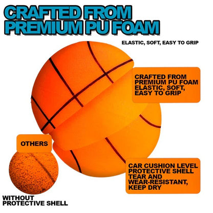 Low-Noise Basketball, Indoor Soft Ball for Training and Practice